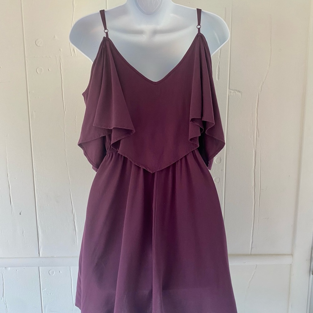 Purple Ruffle Top Tank Dress - Picture 7 of 10